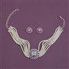 American Diamond Choker Necklace with Carat Plating