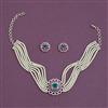 American Diamond Choker Necklace with Carat Plating