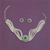 American Diamond Choker Necklace with Carat Plating