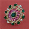 American Diamond Adjustable Ring with Carat Plating