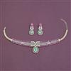 American Diamond Choker Necklace with Carat Plating