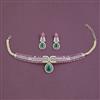American Diamond Choker Necklace with Carat Plating