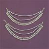 American Diamond Classic Ear Chain with Rhodium Plating 2 Tone Plating Mehndi Plating