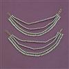 American Diamond Classic Ear Chain with Rhodium Plating 2 Tone Plating Mehndi Plating