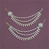 American Diamond Classic Ear Chain with Rhodium Plating 2 Tone Plating Mehndi Plating