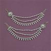 American Diamond Classic Ear Chain with Rhodium Plating 2 Tone Plating Mehndi Plating