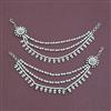 American Diamond Classic Ear Chain with Rhodium Plating 2 Tone Plating Mehndi Plating