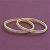 American Diamond 2 Pc Openable Bangles with 2 Tone Plating