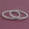 American Diamond 2 Pc Openable Bangles with Rhodium Plating