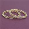 American Diamond 2 Pc Classic Bangles with 2 Tone Plating