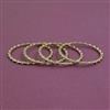 American Diamond 4 Pc Classic Bangles with Mehndi Plating