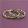 American Diamond 2 Pc Classic Bangles with Mehndi Plating