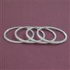 American Diamond 4 Pc Classic Bangles with Rhodium Plating