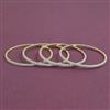American Diamond 4 Pc Classic Bangles with 2 Tone Plating