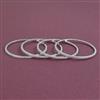 American Diamond 4 Pc Classic Bangles with Rhodium Plating