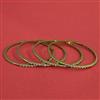 American Diamond 4 Pc Classic Bangles with Mehndi Plating