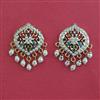 American Diamond Pearl Earring with Gold Plating