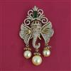 American Diamond Temple Brooch with Mehndi Plating