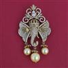 American Diamond Temple Brooch with Mehndi Plating