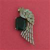 American Diamond Birds Brooch with Mehndi Plating