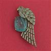 American Diamond Birds Brooch with Mehndi Plating