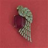American Diamond Birds Brooch with Mehndi Plating