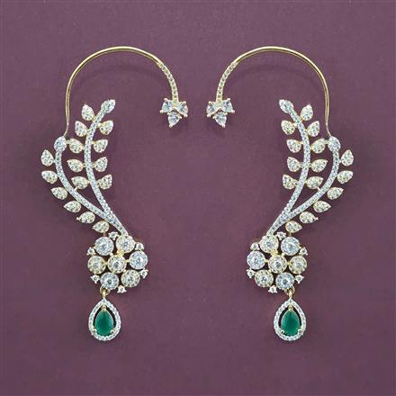 American Diamond Earcuff with 2 Tone Plating
