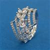 American Diamond Adjustable Ring With Rhodium Plating