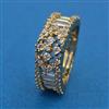American Diamond Adjustable Ring With Mehndi Plating Rhodium Plating