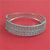 American Diamond Openable kada with Rhodium Plating