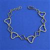 American Diamond Adjustable Bracelet with Rhodium Plating 2 Tone Plating Mehndi Plating