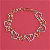 American Diamond Adjustable Bracelet with Rhodium Plating 2 Tone Plating