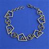 American Diamond Adjustable Bracelet with Rhodium Plating 2 Tone Plating Mehndi Plating