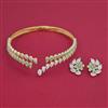 American Diamond Hasli Necklace with 2 Tone Plating