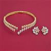 American Diamond Hasli Necklace with 2 Tone Plating