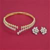 American Diamond Hasli Necklace with 2 Tone Plating
