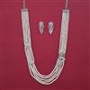 American Diamond Classic Necklace with Rhodium Plating
