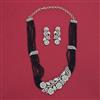 American Diamond Classic Necklace with Rhodium Plating