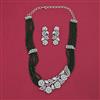 American Diamond Classic Necklace with Rhodium Plating