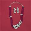 American Diamond Classic Necklace with Rhodium Plating