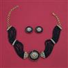 American Diamond Choker Necklace with Mehndi Plating