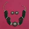 American Diamond Choker Necklace with Mehndi Plating