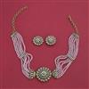 American Diamond Choker Necklace with Mehndi Plating