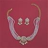 American Diamond Choker Necklace with 2 Tone Plating