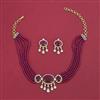 American Diamond Choker Necklace with 2 Tone Plating