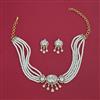 American Diamond Choker Necklace with 2 Tone Plating