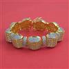 American Diamond Openable Bracelet with Rhodium Plating 2 Tone Plating