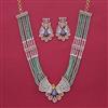 American Diamond Birds Necklace with 2 Tone Plating