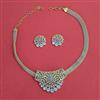 American Diamond Classic Pendant Set with Rhodium Plating 2 Tone Plating