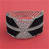 American Diamond Broad Kada with Rhodium Plating